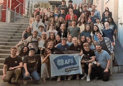 group of study abroad students pose in Germany